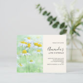 Invitation d'anniversaire aux Marguerites dans un (Debout devant)