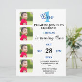 Invitation d'anniversaire avec 4 images (Debout devant)