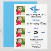 Invitation d'anniversaire avec 4 images (Devant / Derrière)