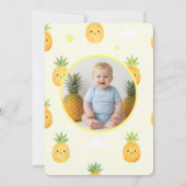 Invitation d'anniversaire avec ananas pour le prem (Dos)