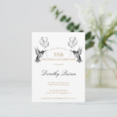 Invitation d'anniversaire avec ballon colibri en a (Debout devant)