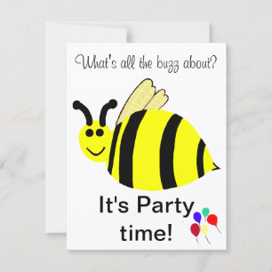 Invitation d'anniversaire avec ballons en forme d'