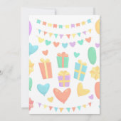 Invitation d'anniversaire avec ballons et invitati (Dos)