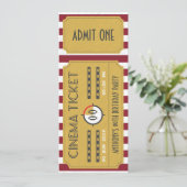 Invitation d'anniversaire avec billet de cinéma aj (Debout devant)