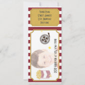 Invitation d'anniversaire avec billet de cinéma aj (Dos)
