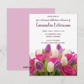 Invitation d'anniversaire avec bouquet floral modi (Devant / Derrière)