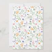 Invitation d'anniversaire avec des fleurs sauvages (Dos)