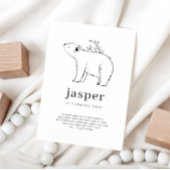 Invitation d'anniversaire avec dessin de ligne d'o