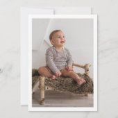 Invitation d'anniversaire avec deux feuilles neutr (Dos)