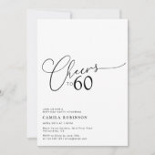 Invitation d'anniversaire avec écriture moderne po (Devant)