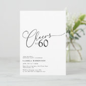 Invitation d'anniversaire avec écriture moderne po (Debout devant)