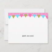 Invitation d'anniversaire avec gâteau et cadeaux à (Dos)