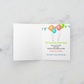 Invitation d'anniversaire avec le nom et l'âge du  (Intérieur)