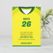Invitation d'anniversaire avec maillot de foot per (Debout devant)