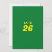 Invitation d'anniversaire avec maillot de foot per (Dos)