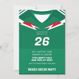 Invitation d'anniversaire avec maillot de foot per