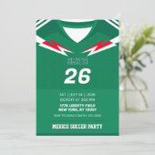Invitation d'anniversaire avec maillot de foot per (Debout devant)