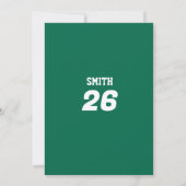 Invitation d'anniversaire avec maillot de foot per (Dos)
