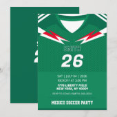 Invitation d'anniversaire avec maillot de foot per (Devant / Derrière)