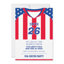 Invitation d'anniversaire avec maillot de football