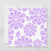 Invitation d'anniversaire avec motif de fleurs Mod (Dos)
