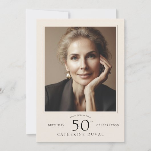 Invitation d'anniversaire avec photo (Devant)