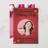 Invitation d'anniversaire avec photo (Devant / Derrière)