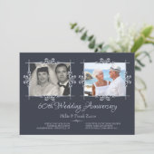 Invitation d'anniversaire avec photo d'alors et d' (Debout devant)