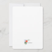 Invitation d'anniversaire avec photo d'Hibiscus (Dos)