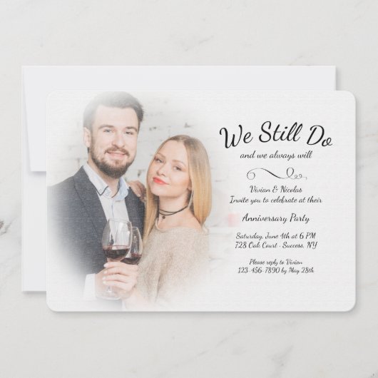 Invitation d'anniversaire avec photo Misty We Stil (Devant)