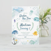 Invitation d'anniversaire avec sous le thème de la (Debout devant)