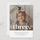 Invitation d'anniversaire avec trois photos (Devant)