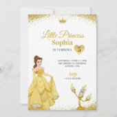 Invitation d'anniversaire avec une princesse (Devant)