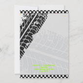 Invitation d'anniversaire avec voitures et pistes (Dos)