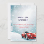 Invitation d'anniversaire Aventure de course hiver (Dos)