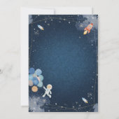 Invitation d'anniversaire Aventure spatiale | Aqua (Dos)