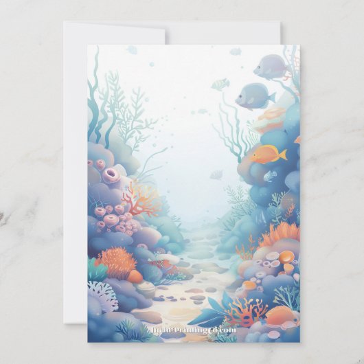 Invitation d'anniversaire Axolotl (Dos)