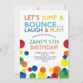 Invitation d'anniversaire Balle Sautante (Devant)