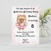 Invitation d'anniversaire Ballerina personnalisabl (Debout devant)
