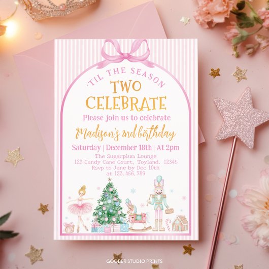 Invitation d'anniversaire Ballerine Casse-Noisette