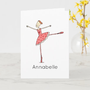 Invitation d'anniversaire Ballerine personnalisée