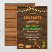 Invitation d'anniversaire barbecue grill and chill (Devant / Derrière)
