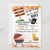 Invitation d'anniversaire barbecue pour allumer le (Devant)