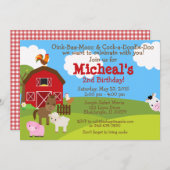 Invitation d'anniversaire Barnyard (Devant / Derrière)