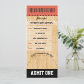 Invitation d'anniversaire Basket-ball ajouter une (Debout devant)