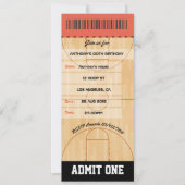 Invitation d'anniversaire Basket-ball ajouter une (Devant)