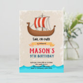 Invitation d'anniversaire bateau de navire (Debout devant)