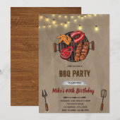 Invitation d'anniversaire BBQ (Devant / Derrière)