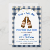 Invitation d'anniversaire BBQ Blue Gingham Grill a (Devant)