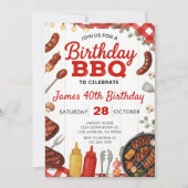 Invitation d'anniversaire BBQ : Fête de grillade à (Devant)